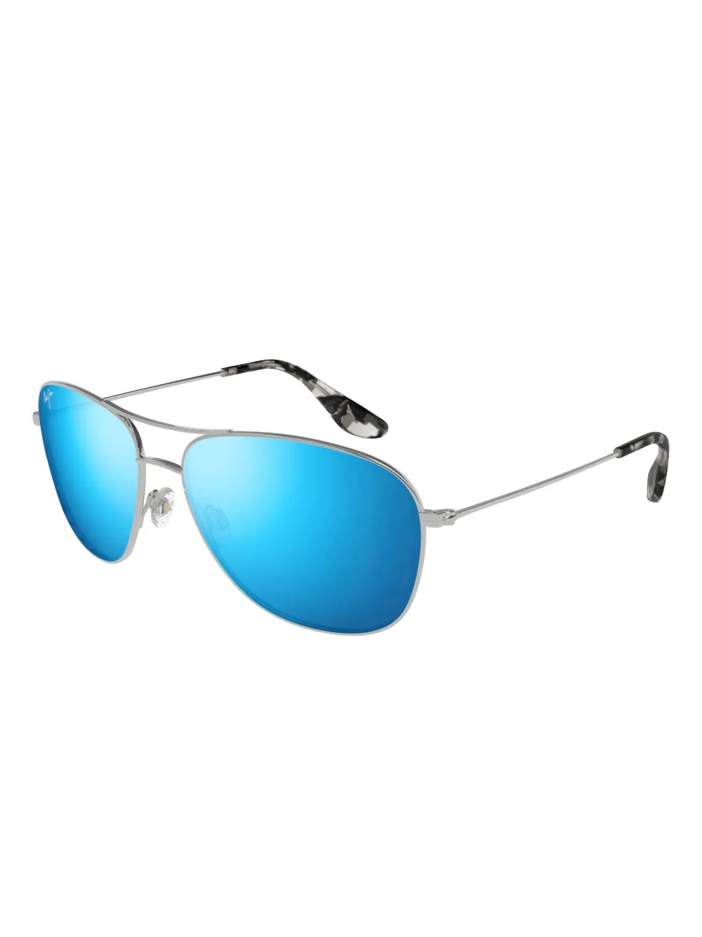 Maui Jim Cliff Houese zonnebril met piloten montuur Zilver