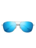 Maui Jim Cliff House pilot-frame sunglasses - Silver
