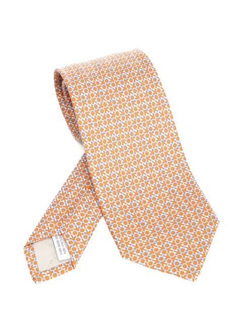 Ferragamo Gancini-pattern silk tie