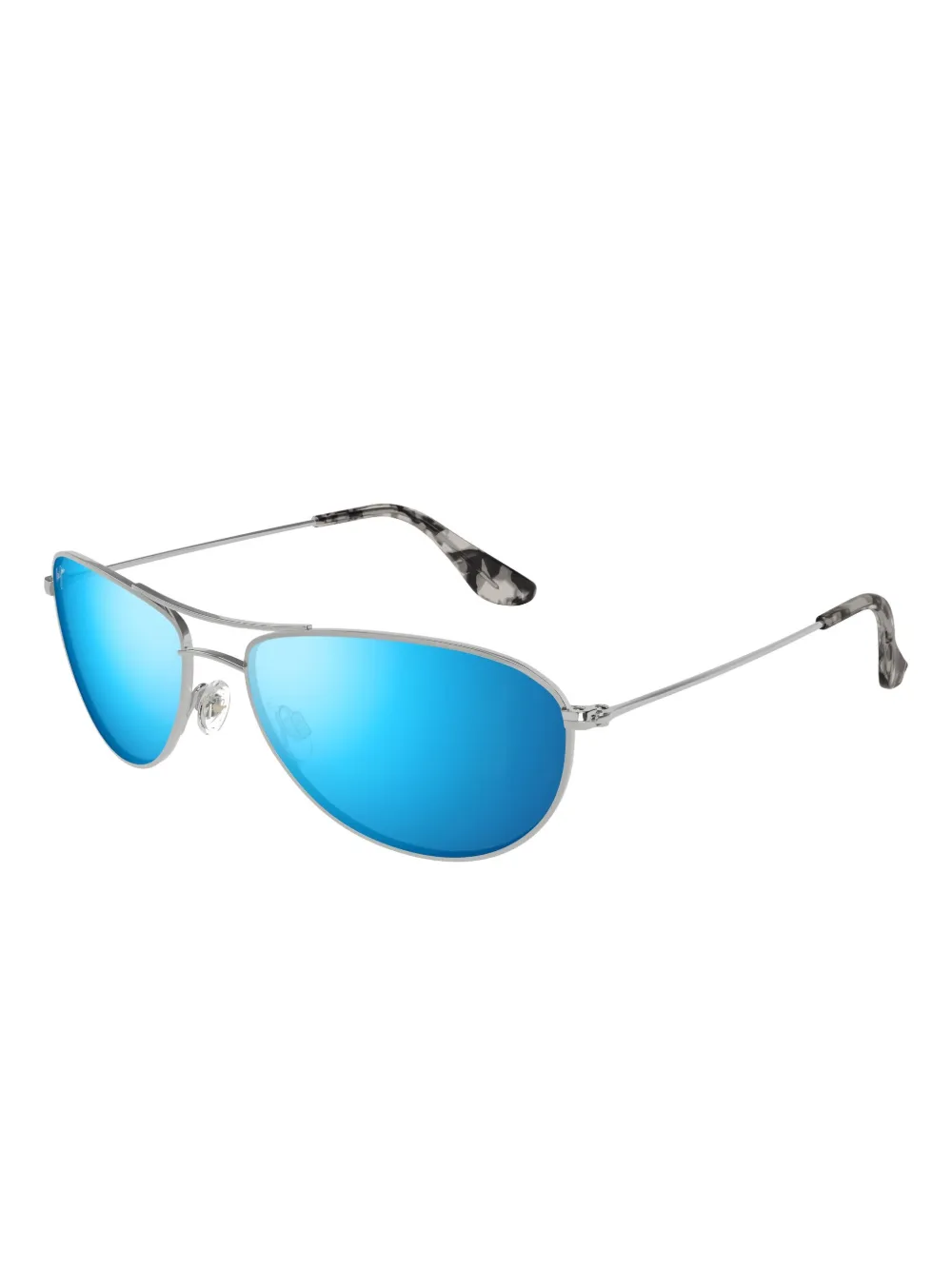 Maui Jim Baby Beach zonnebril met ovalen montuur Zilver