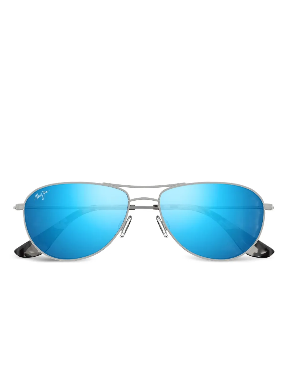 Maui Jim Baby Beach zonnebril met ovalen montuur Zilver
