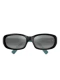 Maui Jim Punchbowl oval-frame sunglasses - Black