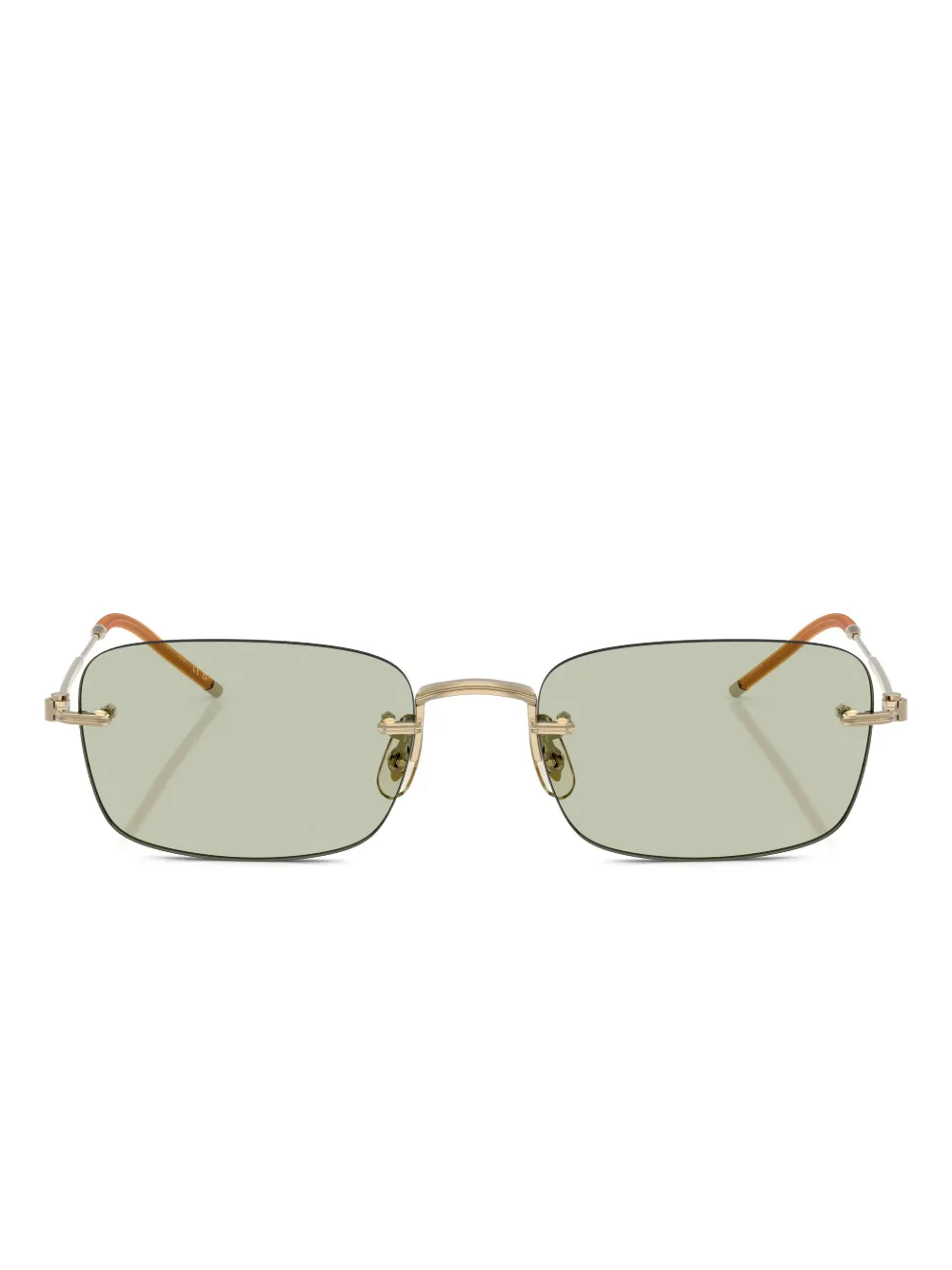 Oliver Peoples TK-10 bril met rechthoekig montuur Goud