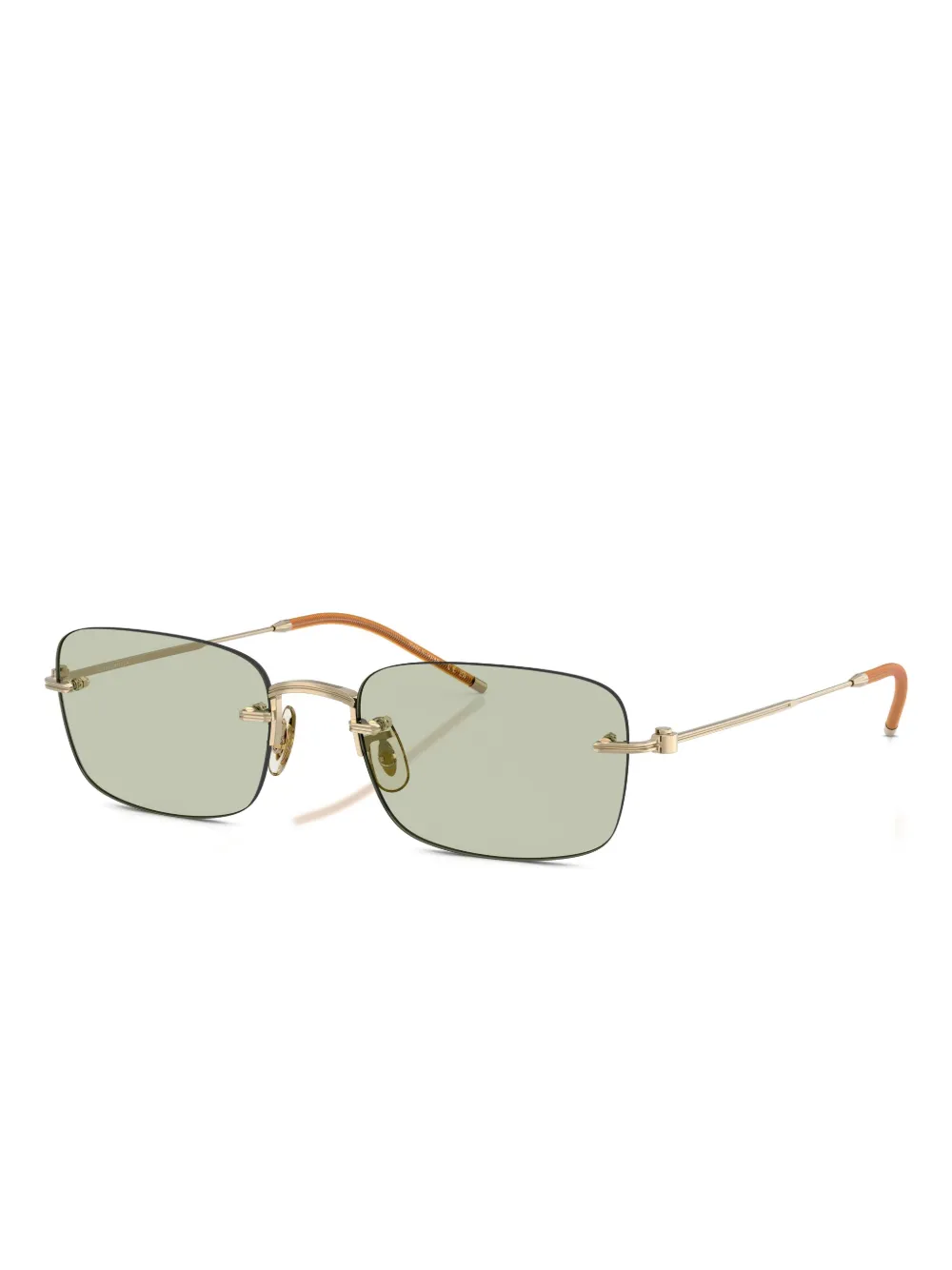 Oliver Peoples TK-10 bril met rechthoekig montuur Goud