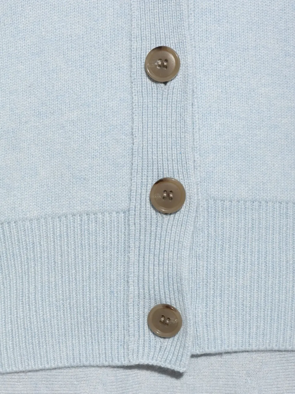 Lisa Yang Geribbeld vest met knoop Blauw