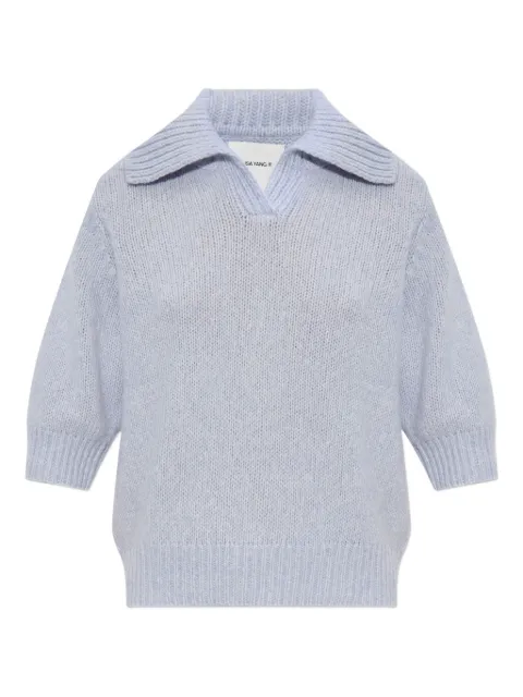 Lisa Yang polo-neck half-sleeve sweater