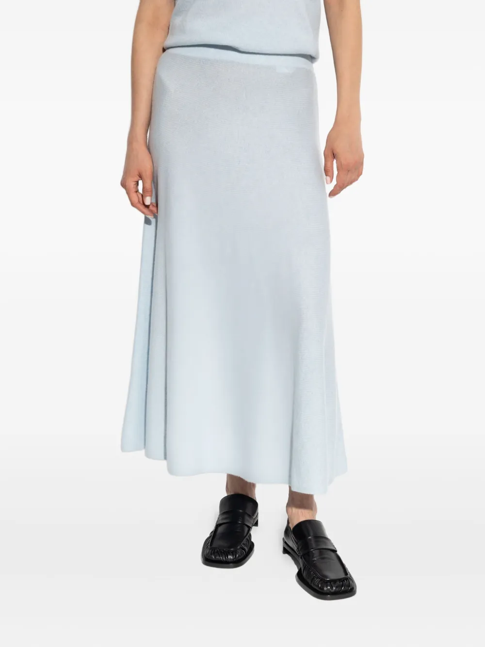 Lisa Yang The Torie flared kasjmier rok Blauw
