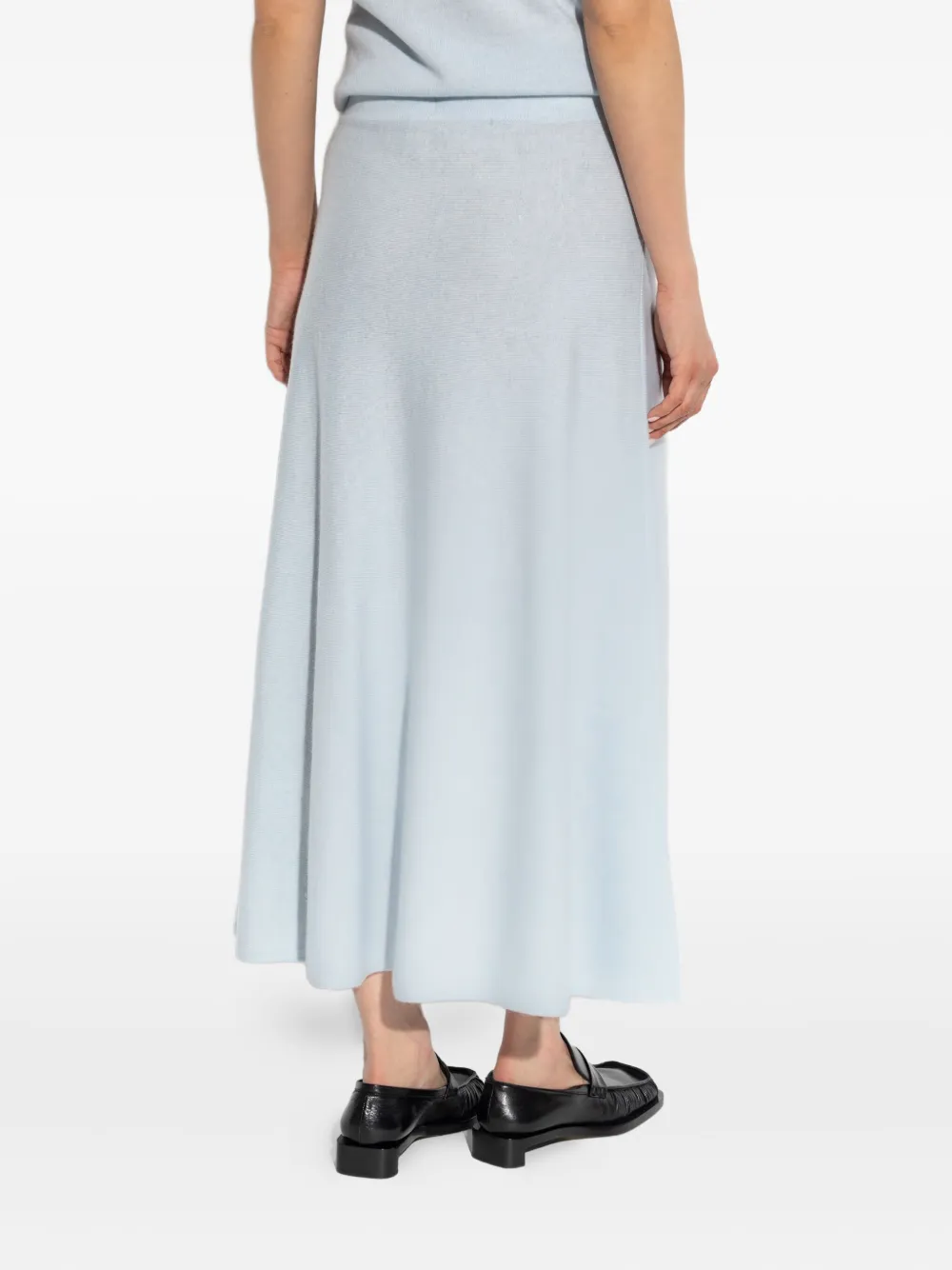 Lisa Yang The Torie flared kasjmier rok Blauw