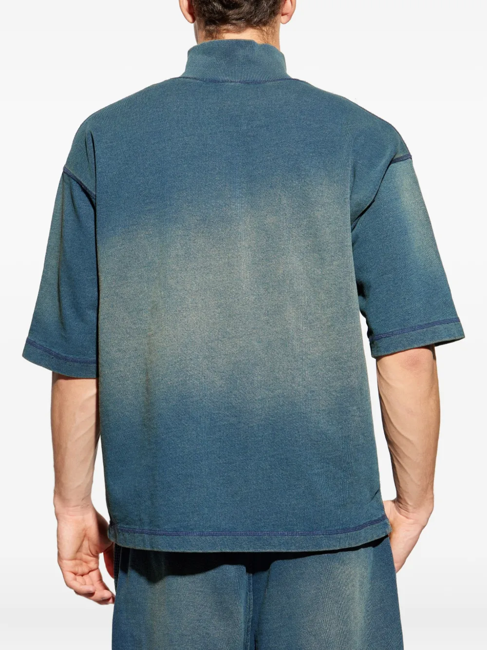 Diesel Trui met halve rits Blauw