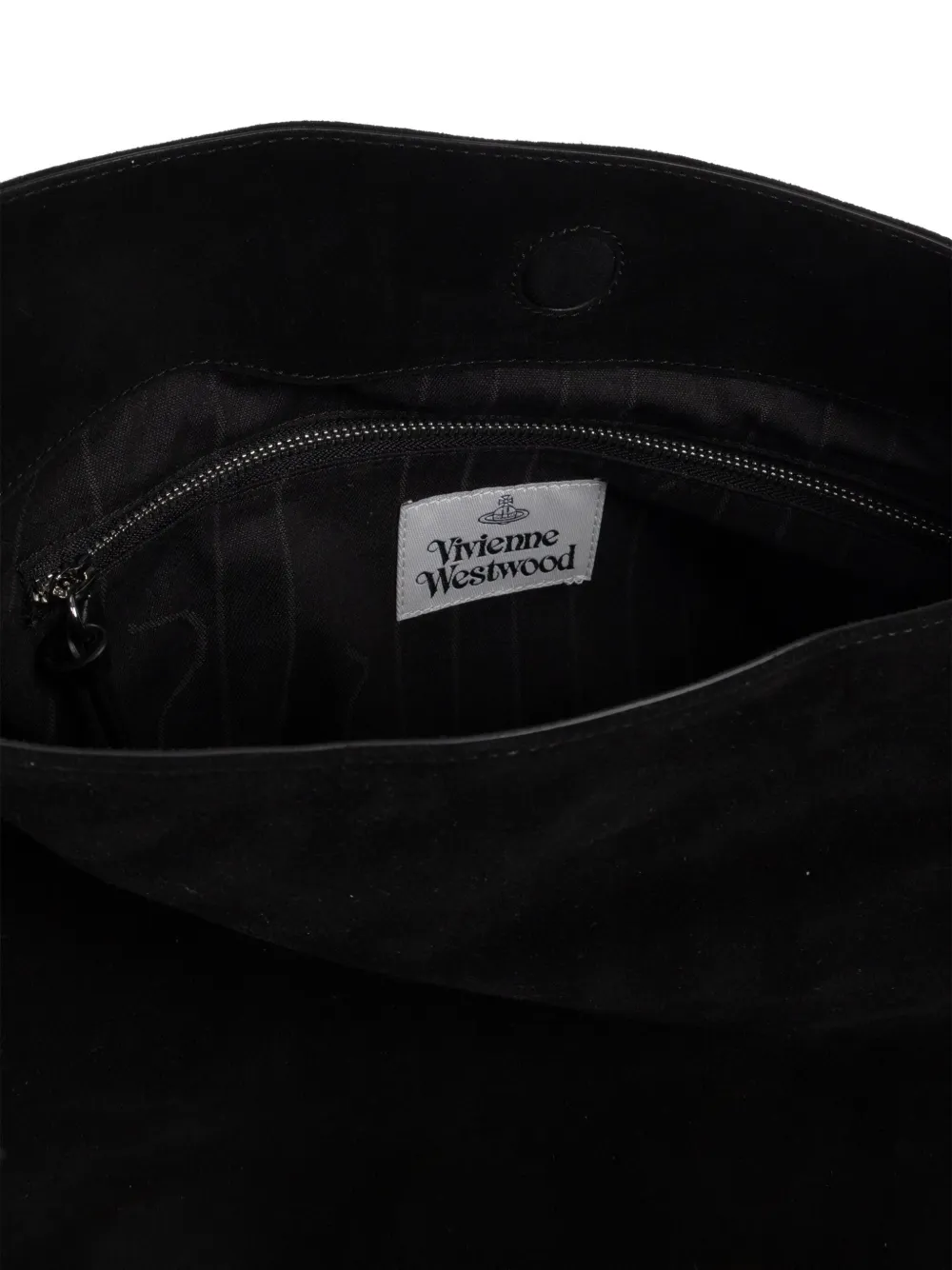 Vivienne Westwood large Maxime belted suede shoulder bag Zwart