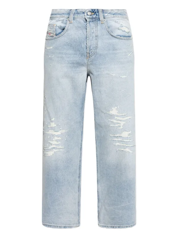 DIESEL ダメージデニム ジーンズ Diesel ダメージ ジーンズ | ブルー | FARFETCH JP