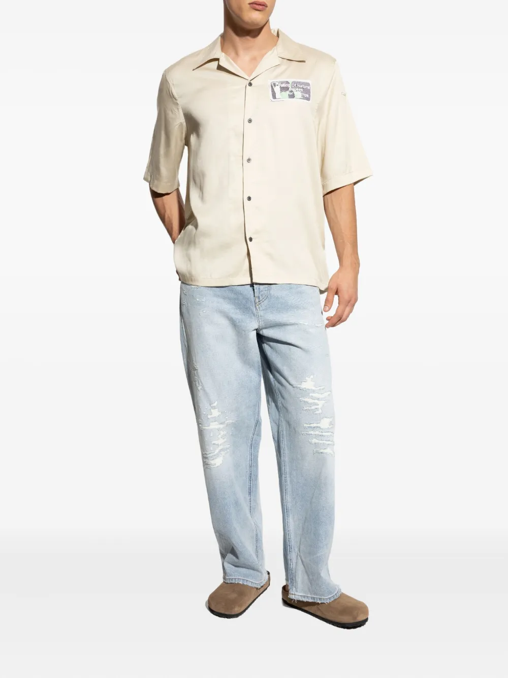 Diesel Gerafelde katoenen jeans - Blauw