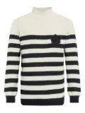 Balmain striped-pattern sweater - Neutrals