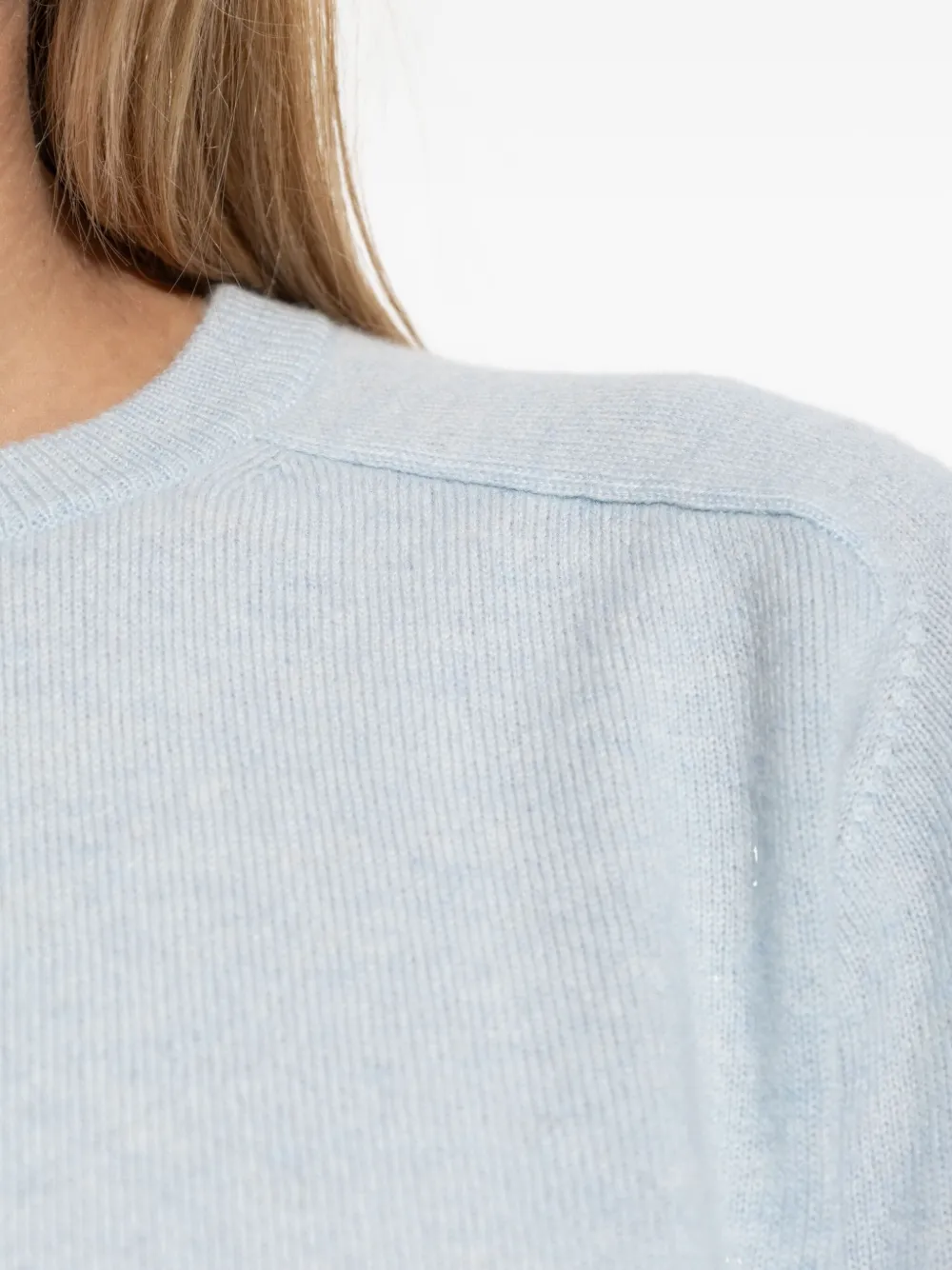 Lisa Yang The Kenza kasjmier top met korte mouwen Blauw