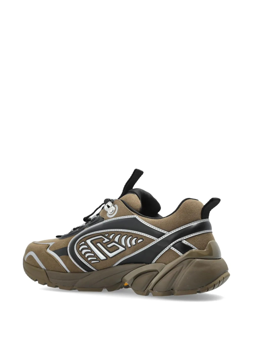 Balmain Cosmic Dust panelled sneakers Green