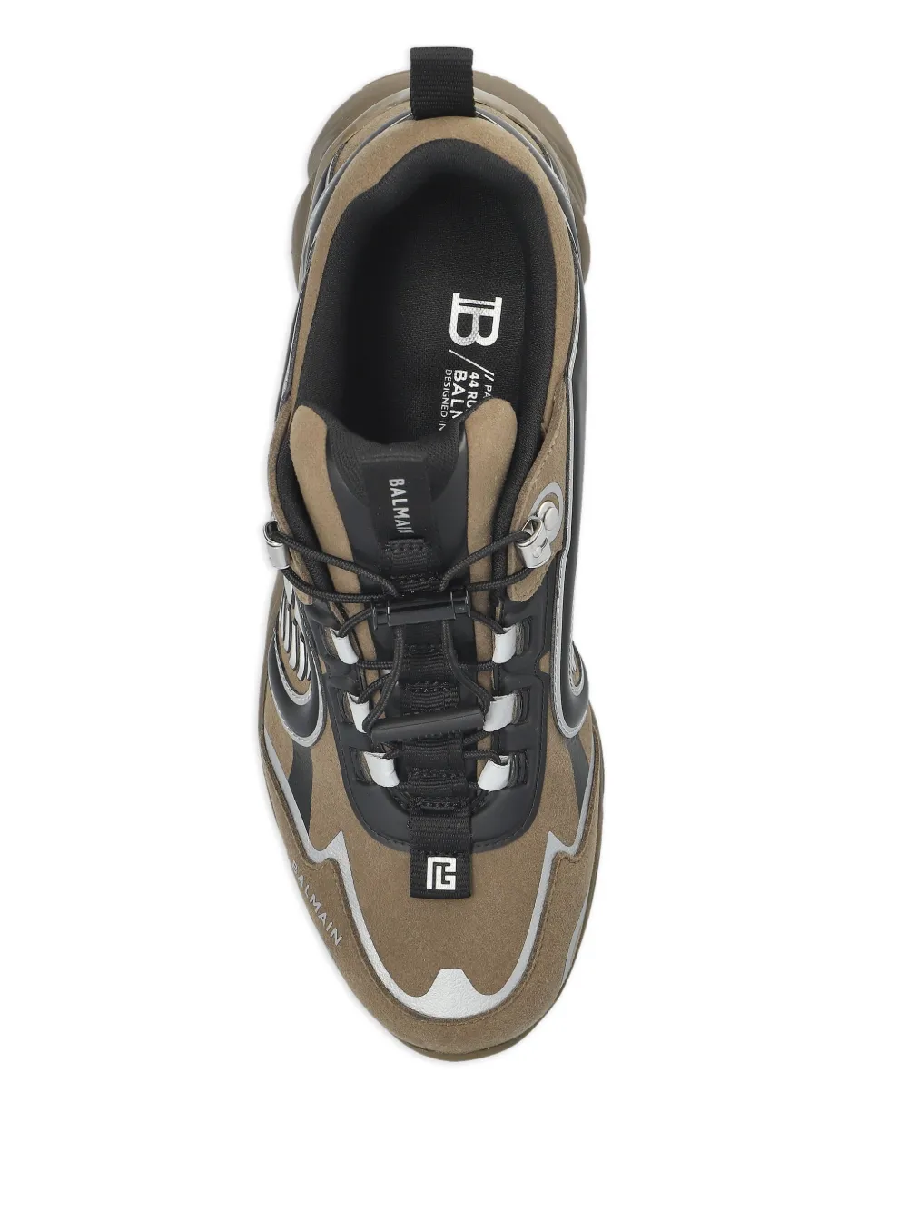 Balmain Cosmic Dust panelled sneakers Green