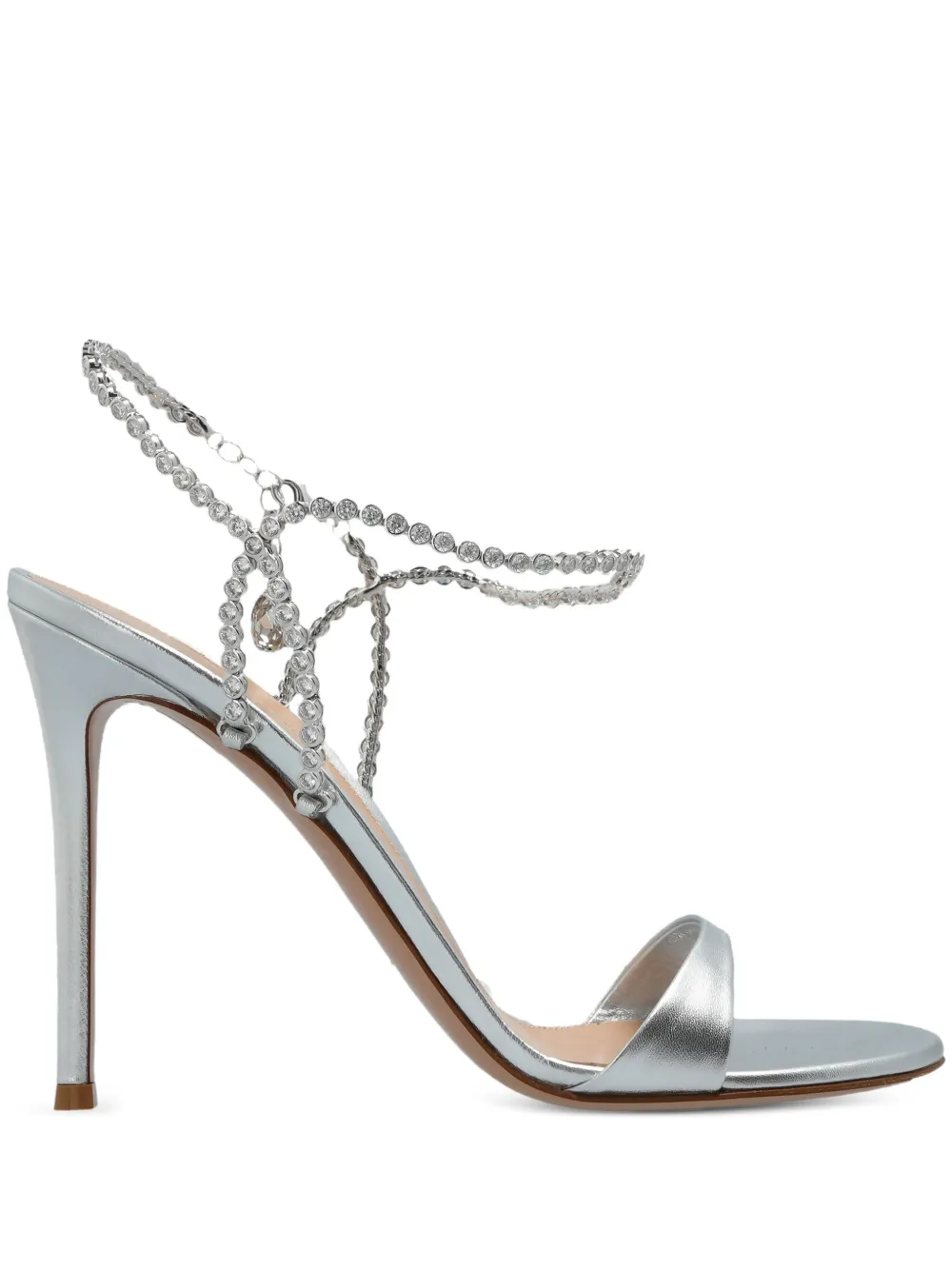 Gianvito Rossi 90mm Crystal-embellished Stiletto Pumps In Gray