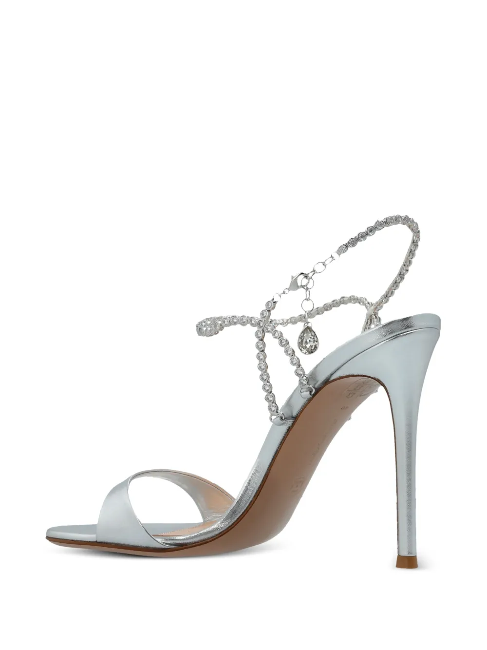 Gianvito Rossi 90mm crystal-embellished stiletto pumps Grey