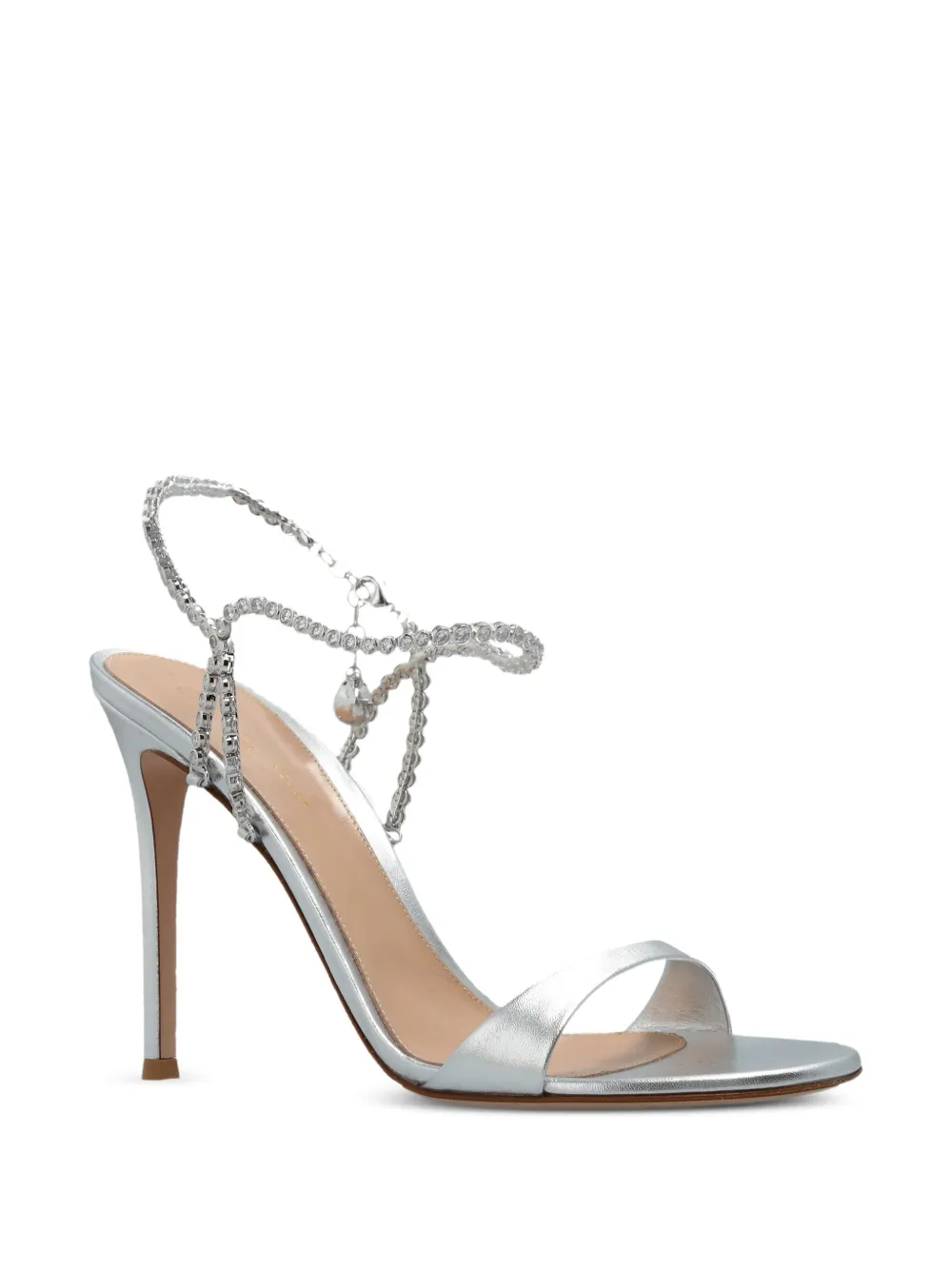Gianvito Rossi 90mm crystal-embellished stiletto pumps Grey