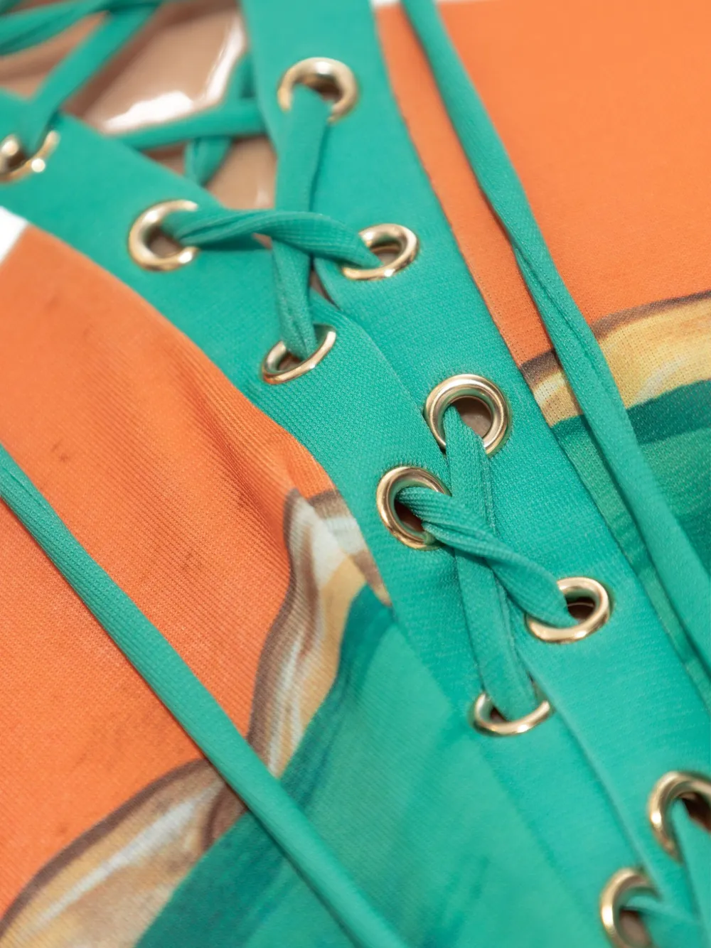 Balmain Mini-jurk met kettingprint Groen