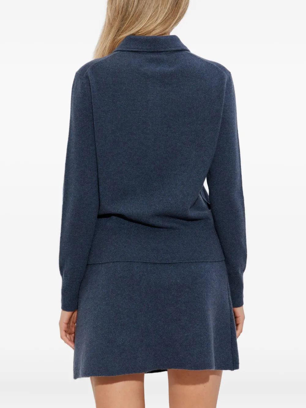 Lisa Yang Button-down kasjmier vest met kraag Blauw