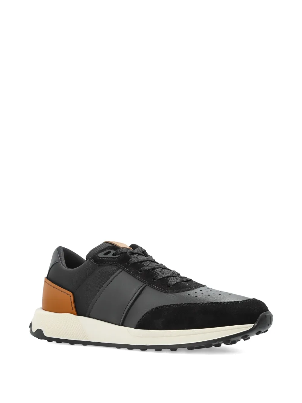 Tod's leather panelled sneakers Black