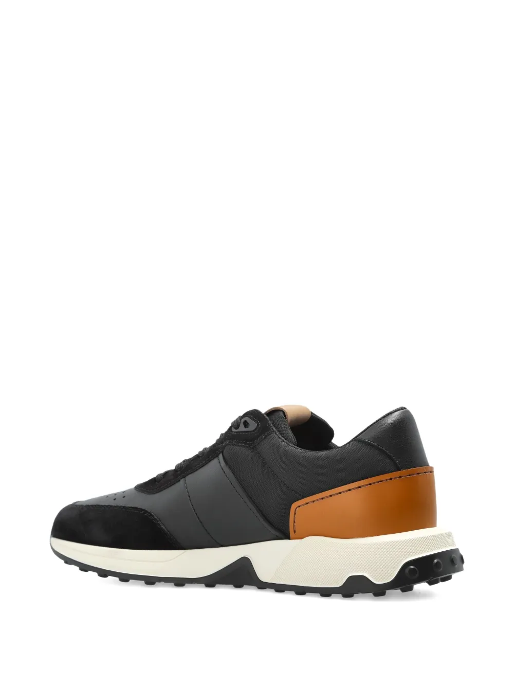 Tod's leather panelled sneakers Black