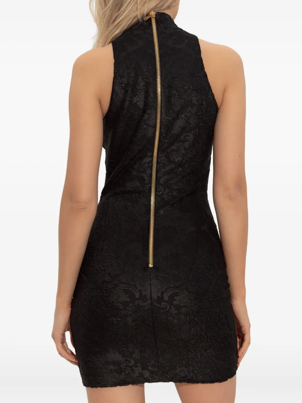 Balmain Baroque Bouclette mini dress Zwart
