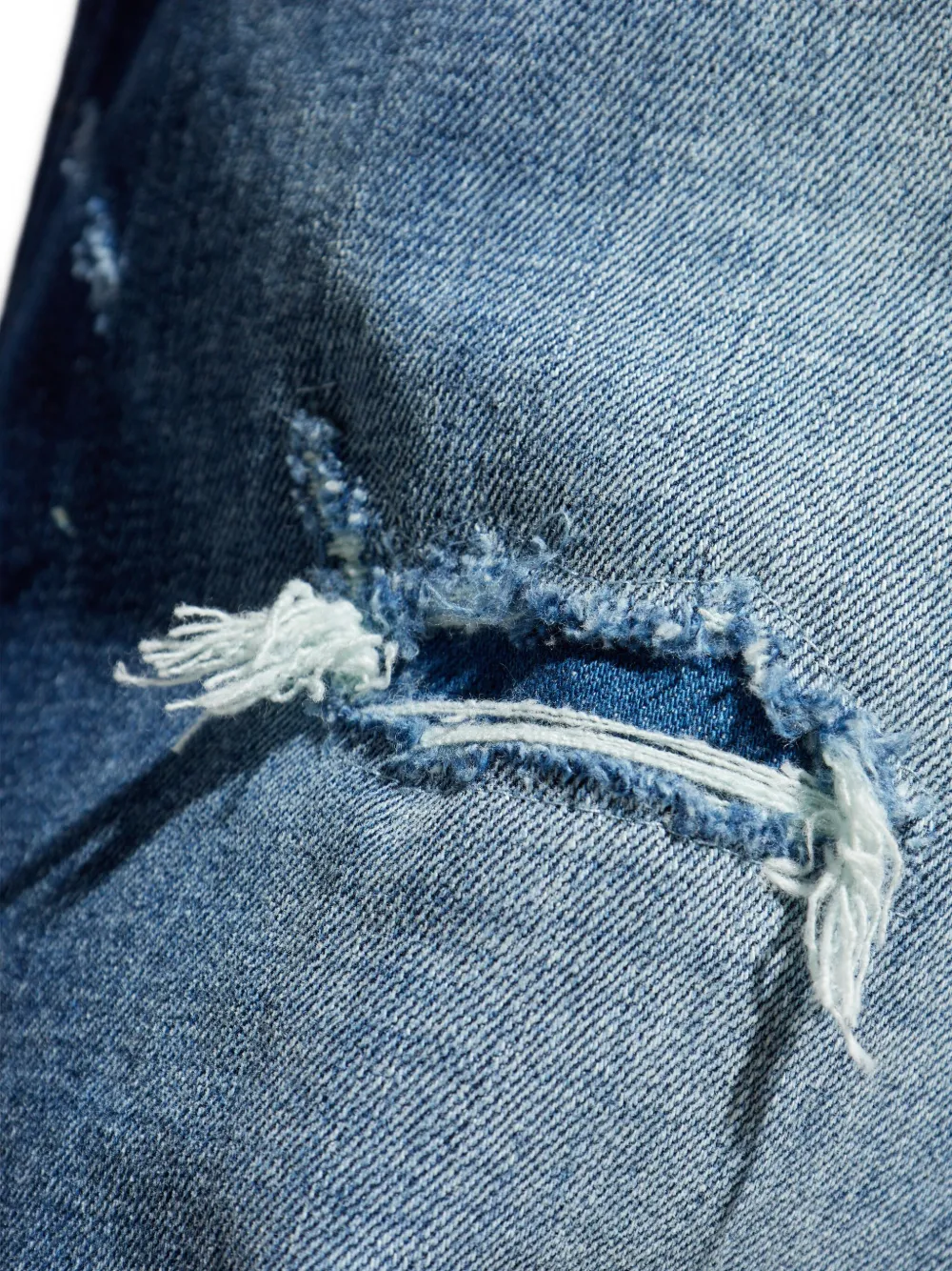 Diesel 2023 D-Finitive gerafelde jeans Blauw