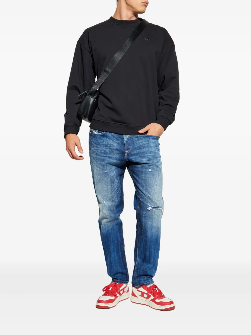 Diesel 2023 D-Finitive distressed jeans - Blauw