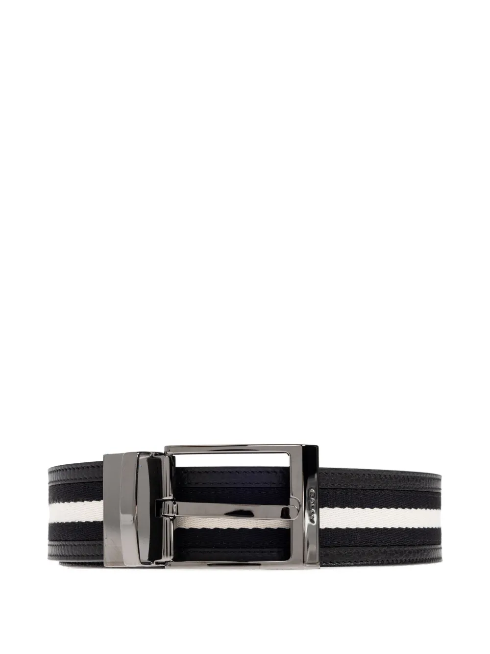 Bally Shiffie striped reversible belt Zwart