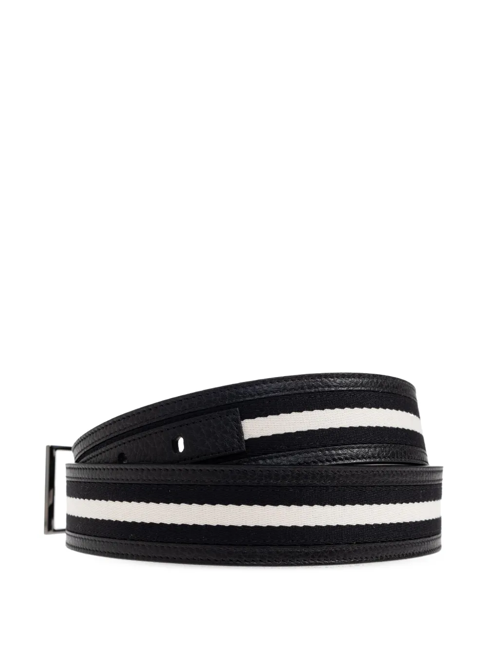 Bally Shiffie striped reversible belt Zwart