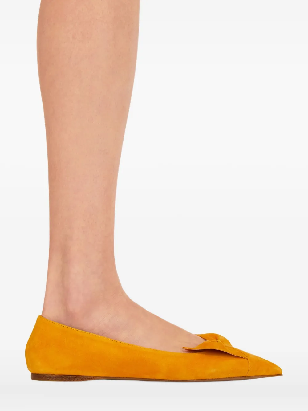 Ferragamo bow pointed ballet flats Geel