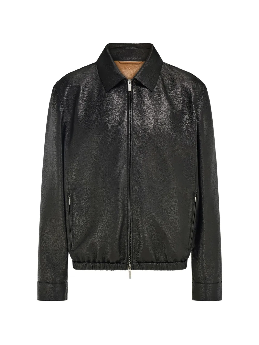 Ferragamo Blouson aus Hirschleder - Schwarz