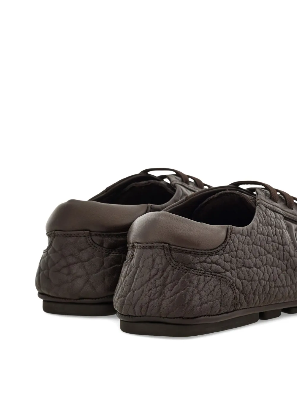 Ferragamo Gancio-detail Lace-up Loafers In Brown