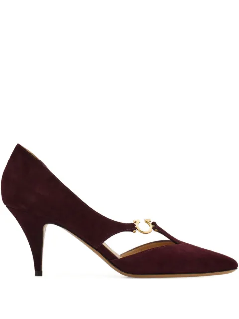 Ferragamo 70mm cut-out pumps