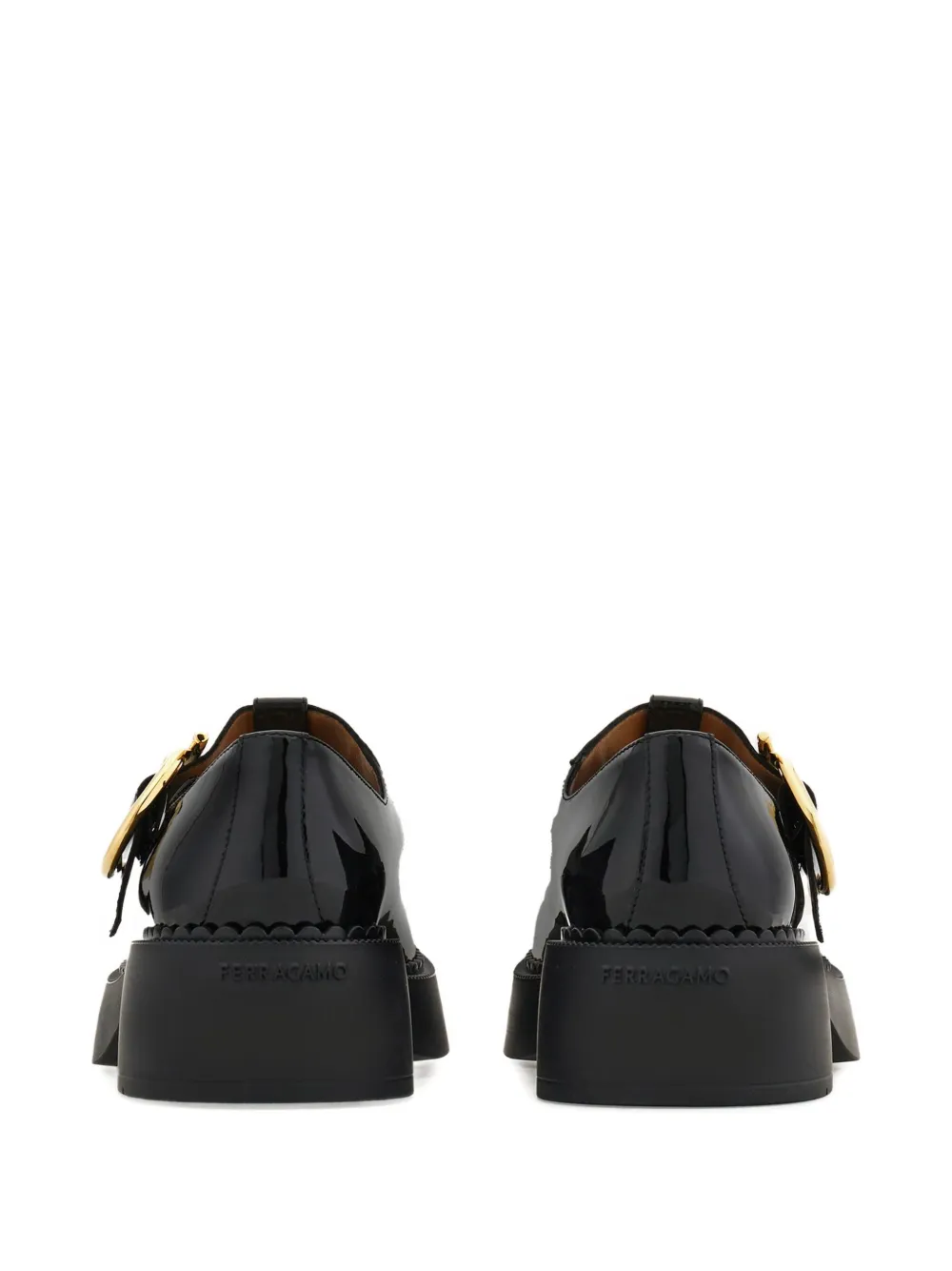 Ferragamo T-strap buckle pumps Black