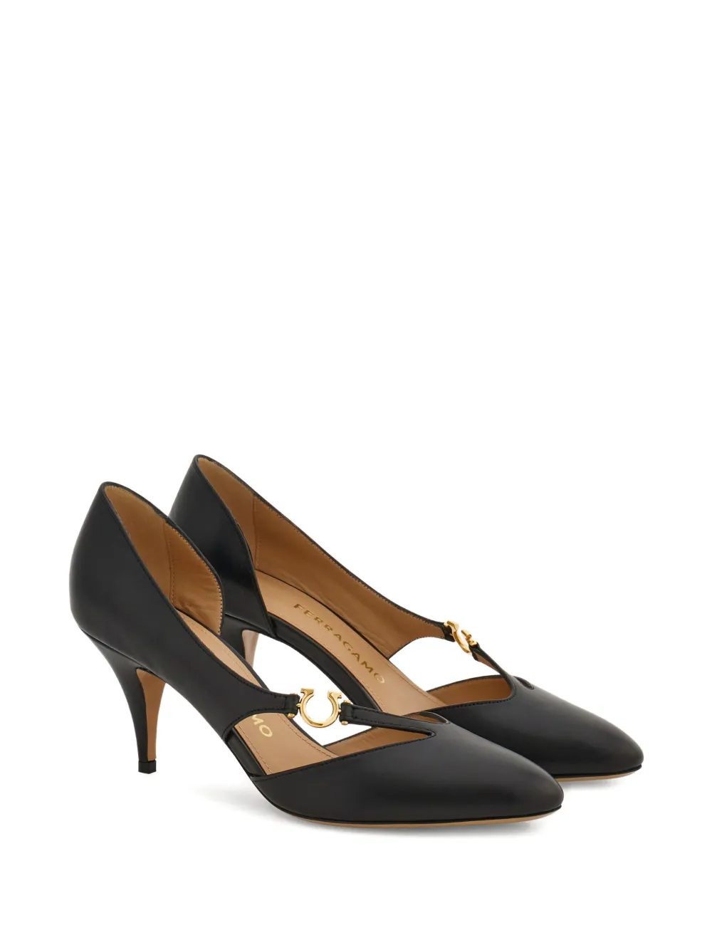 Ferragamo 70 mm Gancini pumps Zwart