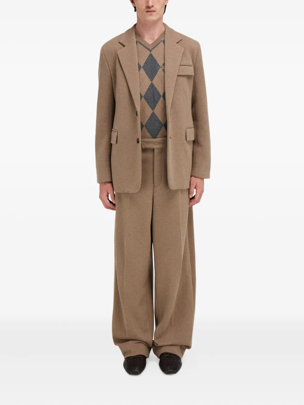 Ferragamo Wollen broek Bruin