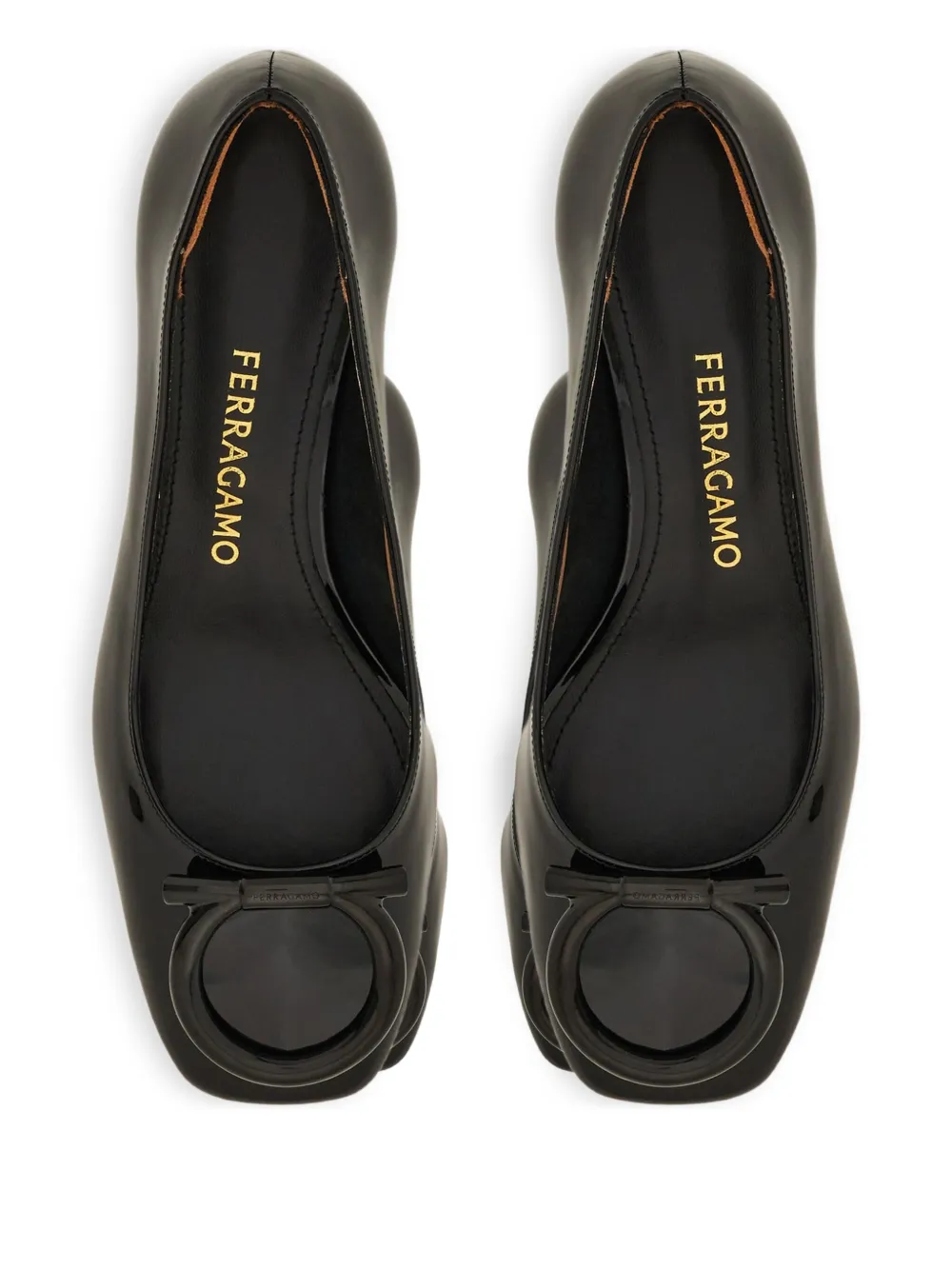 Ferragamo 40mm square-toe pumps Black