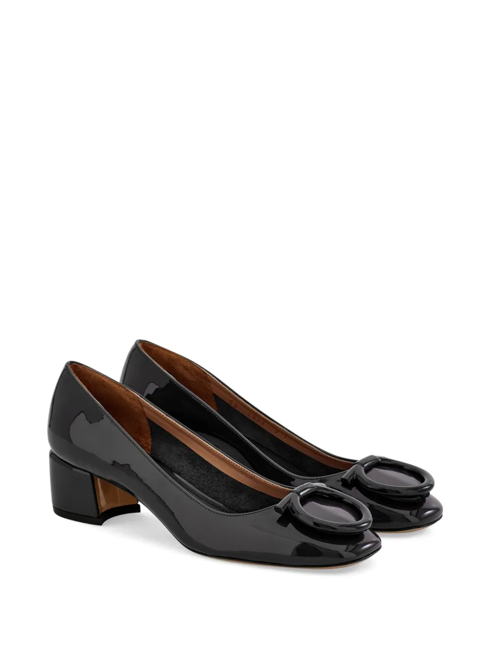 Ferragamo 40mm square-toe pumps Black