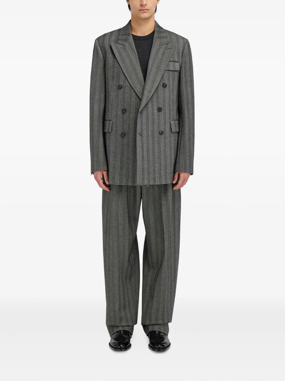Ferragamo Blazer met dubbele rij knopen Zwart