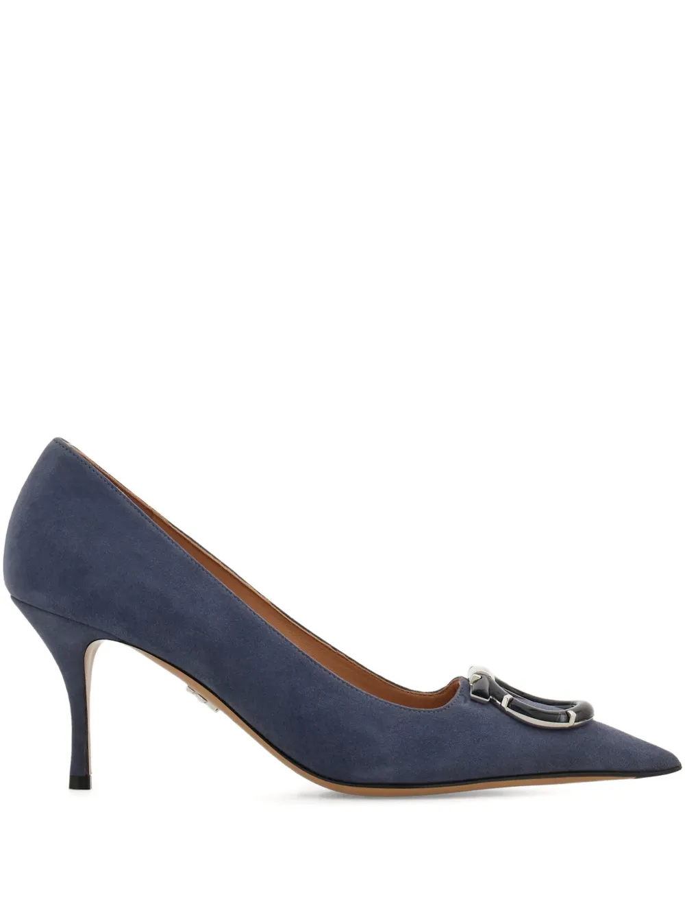 Ferragamo 70 mm pumps met puntige neus Blauw