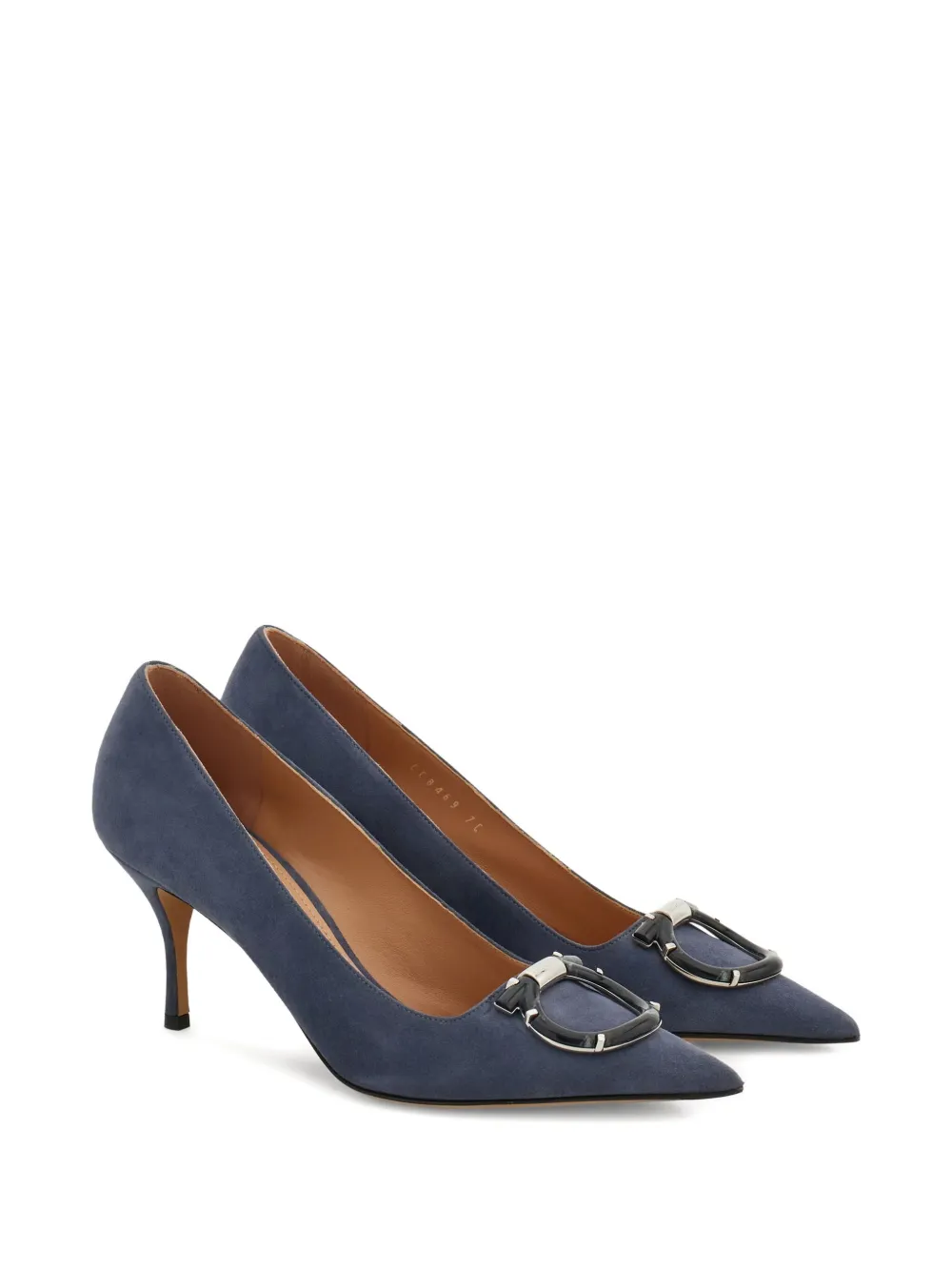 Ferragamo 70 mm pumps met puntige neus Blauw