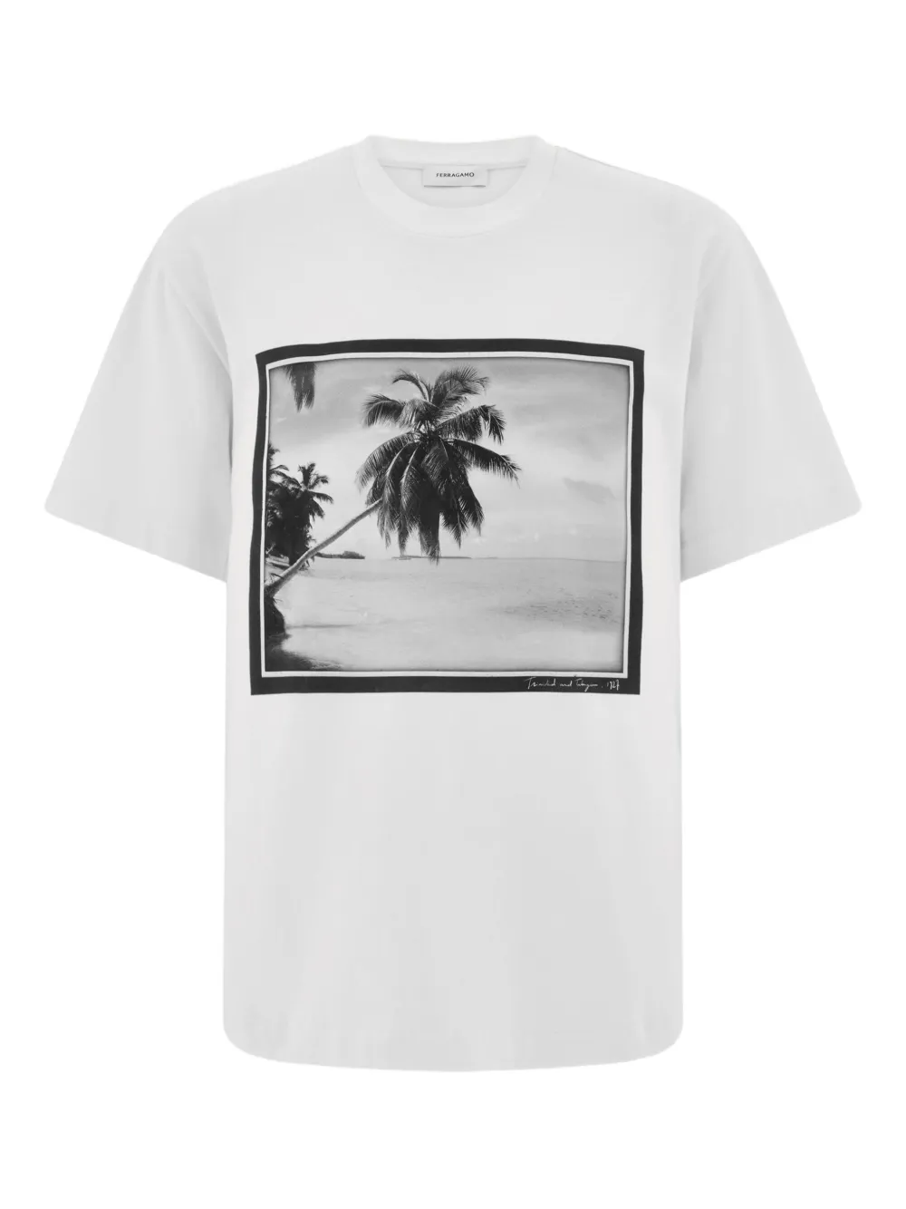 Ferragamo T-shirt met print Wit