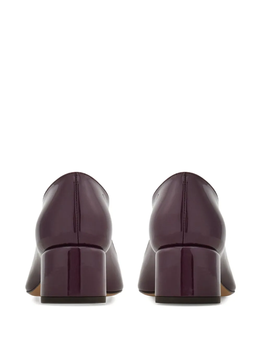 Ferragamo 40 mm pumps met vierkant neus Rood