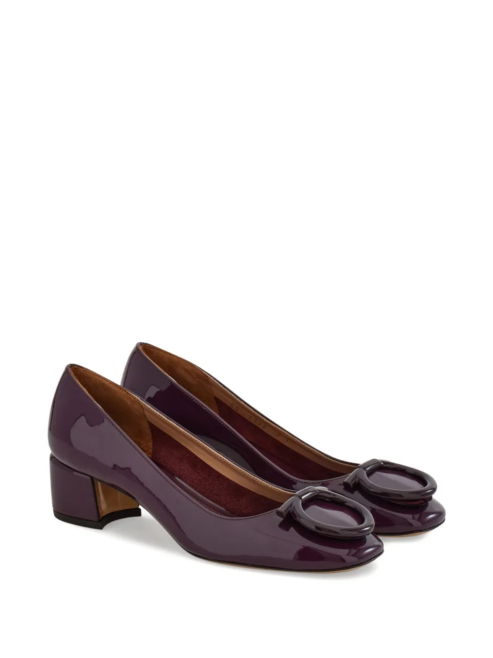 Ferragamo 40 mm pumps met vierkant neus Rood