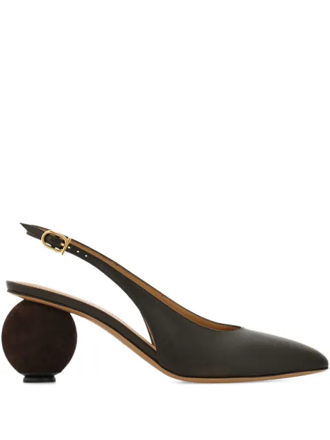 Ferragamo 70mm spherical-heel slingback pumps