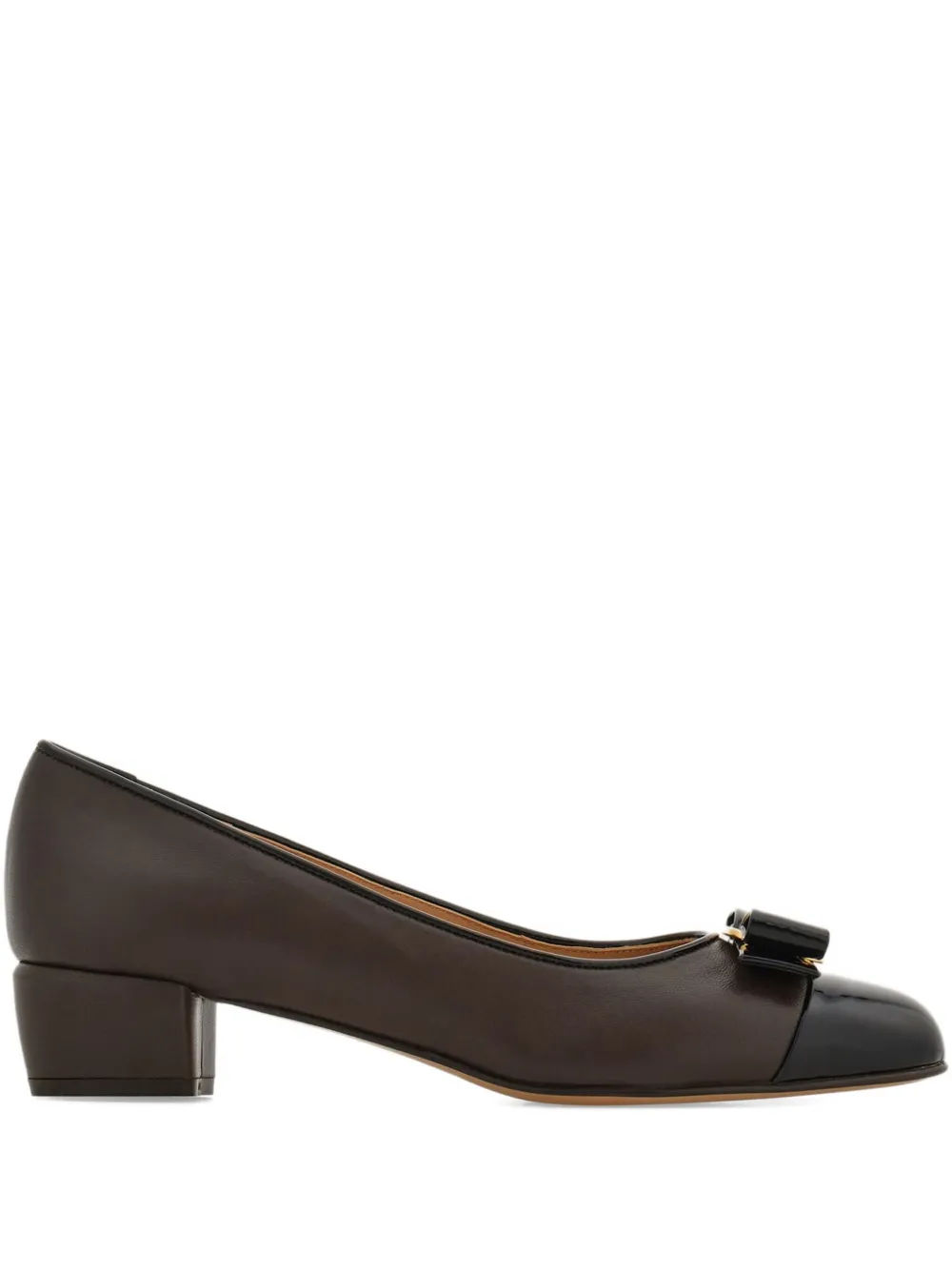 Ferragamo 30mm bow pumps - ブラウン Ferragamo 30mm bow pumps - ブラウン