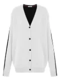 Ferragamo contrasting-panel cardigan - White